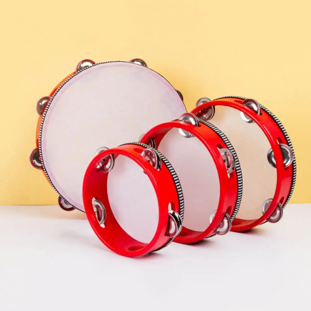 Tambourine Drum Crisp Sound Hearing Development Plastic Toddler Tambourine Head Musical Tambourine BeatInstrument Hand Drum