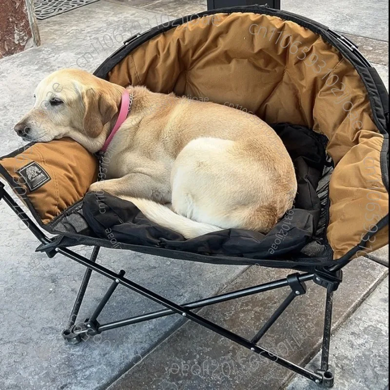 Foldable Pet Bed: Dual-purpose for Indoor and Outdoor Use; Raised Off The Ground To Keep Pets Dry; Suitable for Both Cat and Dog