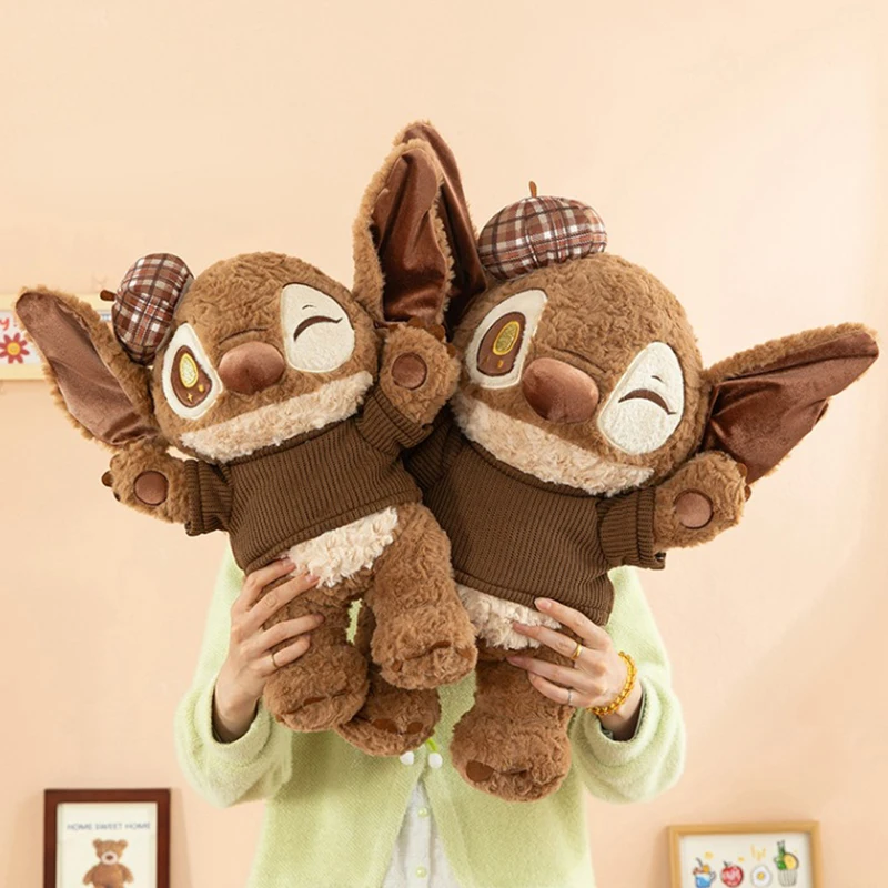 

40cm Disney Stitch Plush Dolls Warm Winter Chocolate Series Plush Toys Sleeping Companion Kids Girls Gift Home Decor