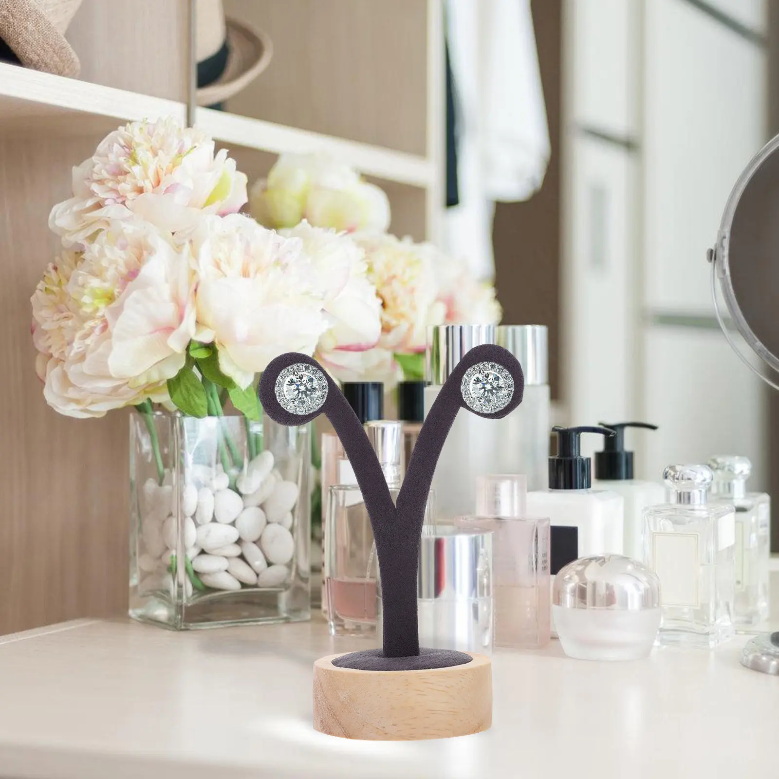 

Набор из 3-х подставок для серег: Элегантный органайзер для украшений, настольная подставка для хранения серег