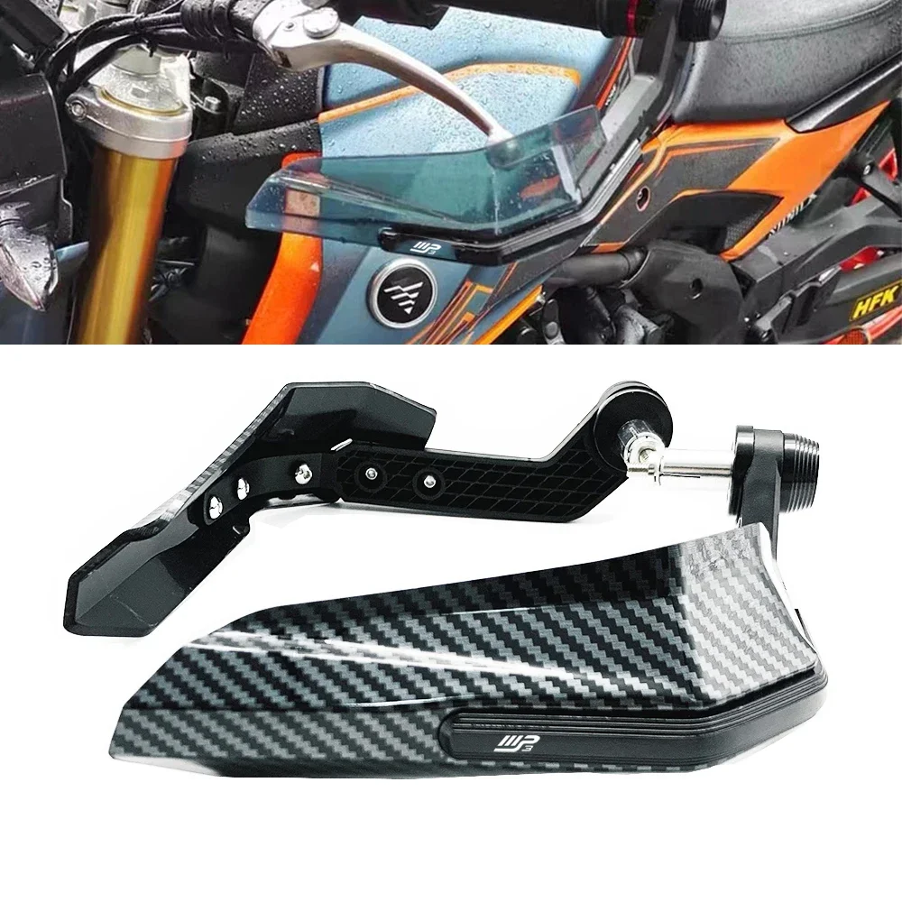 For PIAGGIO MP3 300 400 500 Carbon fiber pattern Motorcycle Handle bar Grips End Brake Clutch Lever Protection Windproof