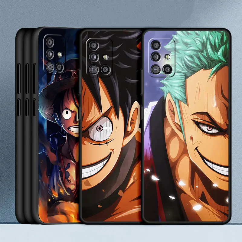 Case For Samsung Galaxy A52 A53 A12 A23 A51 A21s A54 A14 A33 A71 A32 A31 A22 A34 A03 A04 A23 Phone Cover Luffy One-Pieces Anime