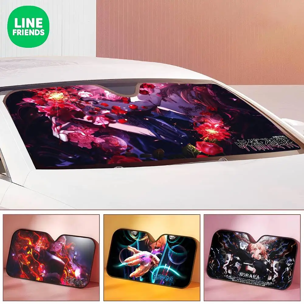 

Anime K-Kugisaki Nobara Cartoon Car Window Windscreen Cover Sun Shade Auto Sun Visor Car-covers Car Solar Protection