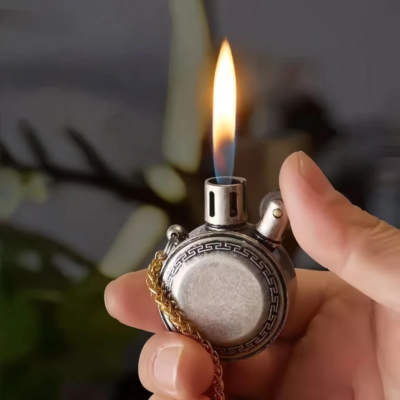 Retro Vintage Lighters Personalized Creativity, Portable Fashion Grinding Wheel Igniters Smoking Gifts and Cigarette Accessories