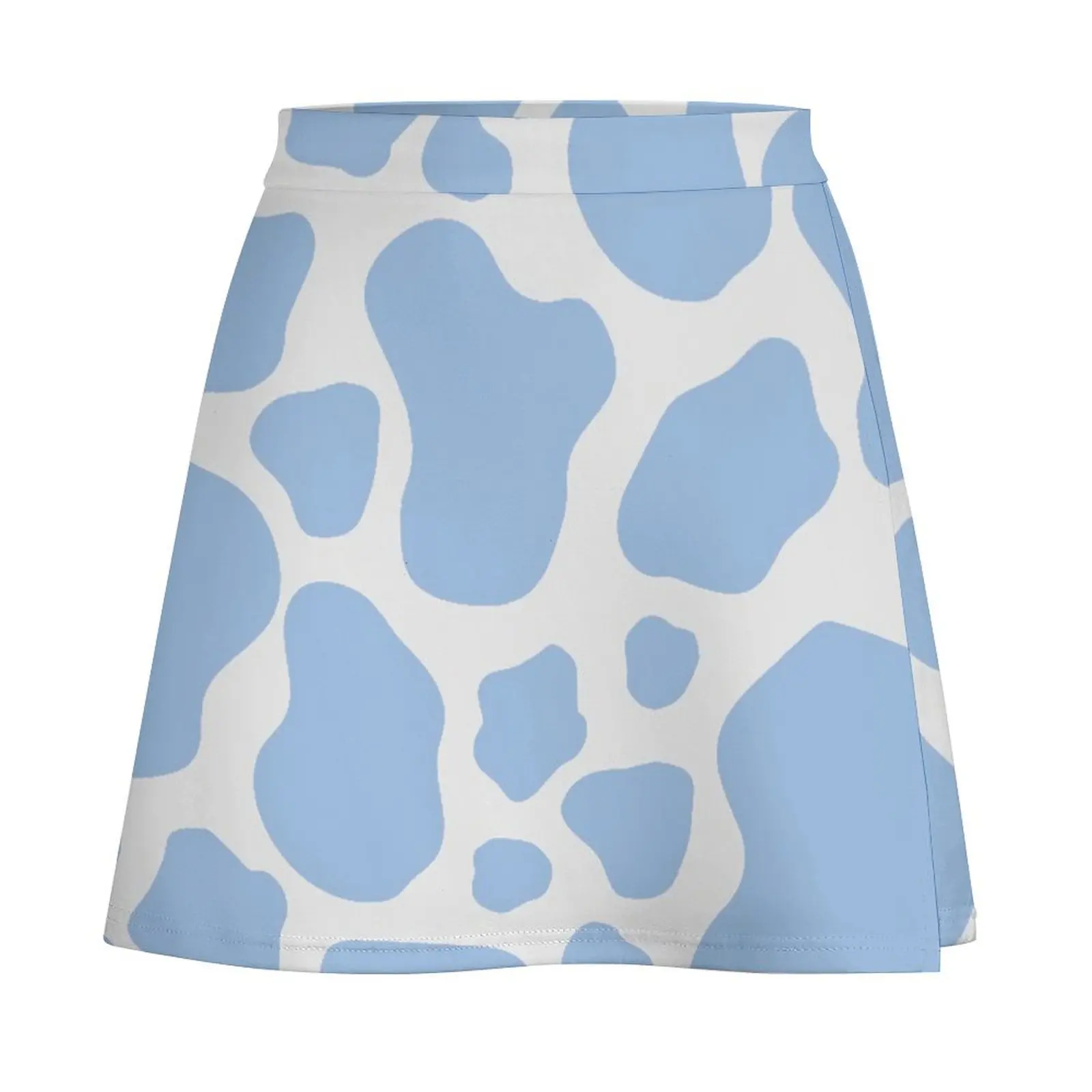 Blueberry Cow Print Mini Skirt dress women's skirt 2026 trend Mini Skirt