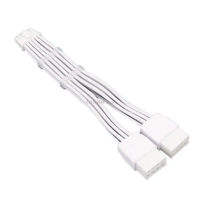 12VHPWRグラフィックスカードケーブルダブル8ピンから16ピン（12+4pin）GPU拡張ケーブルスタイリッシュな白エンボス加工を特徴