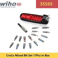 Wiha 35565 CroCo Mixed Bit Set 17Pcs in Box Magnetic Screwdriver Bit Accessory Set Repair Tools Hand Tools