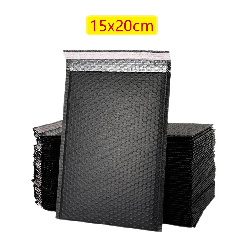 50 Teile/los Schwarz Schaum Umschlag Taschen Selbst Dichtung Blase Mailer Gepolsterte Umschläge Geschenk Blase Mailing Tasche Versand Pakete Tasche