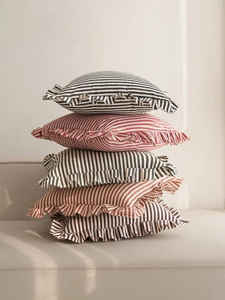 

Candy Series Pillow Home Decor 00% Cotton Nordic Sle Sofa Living Room Pillowcase B&B Sample Room Square ape Color