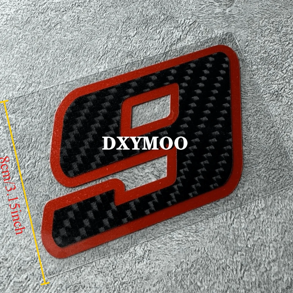 1PC Carbon Fiber Red Border Racing Waterproof Vinyl Decal for Motorcycle Car Helmet