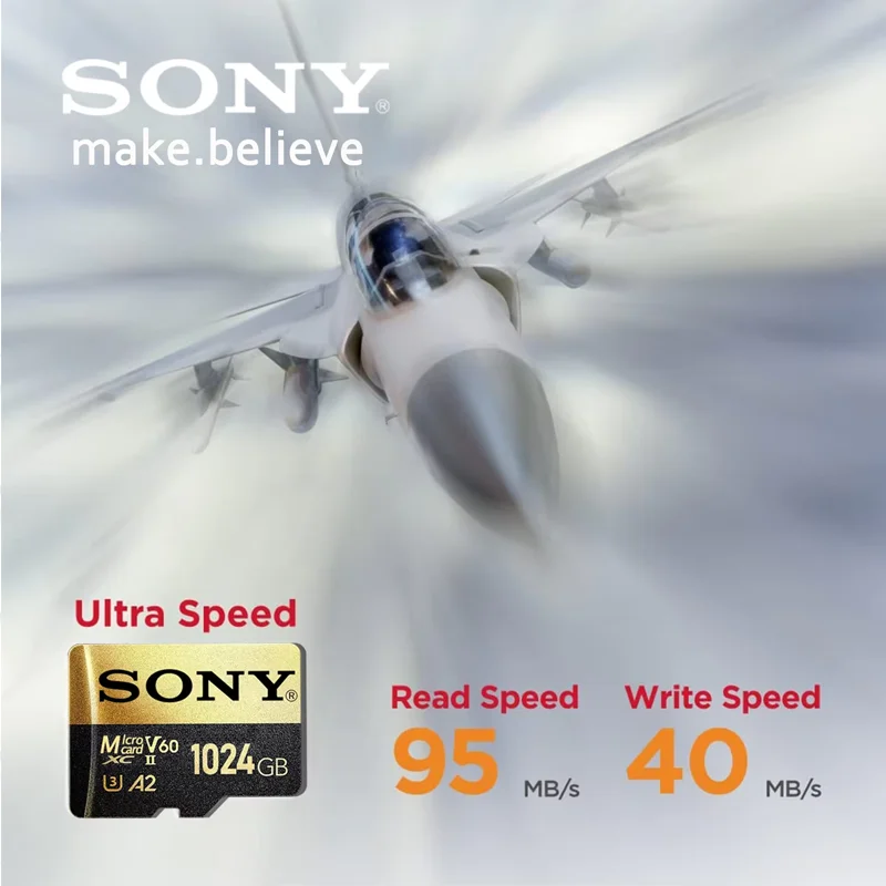 SONY High Speed Flash SD Card NEW Original Storage TF Card 128GB Micro TF SD 2TB Large Capacity Memory Card for Laptops/PC/MAC