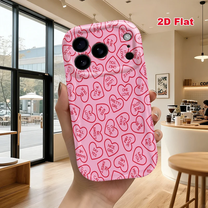 2D Flat Soft Silicone Phone Case For iPhone 17 Pro Max 16 18 Pro 13 11 15 14 Plus 12 17 16E 17Promax Shockproof Transparent Funda Cover