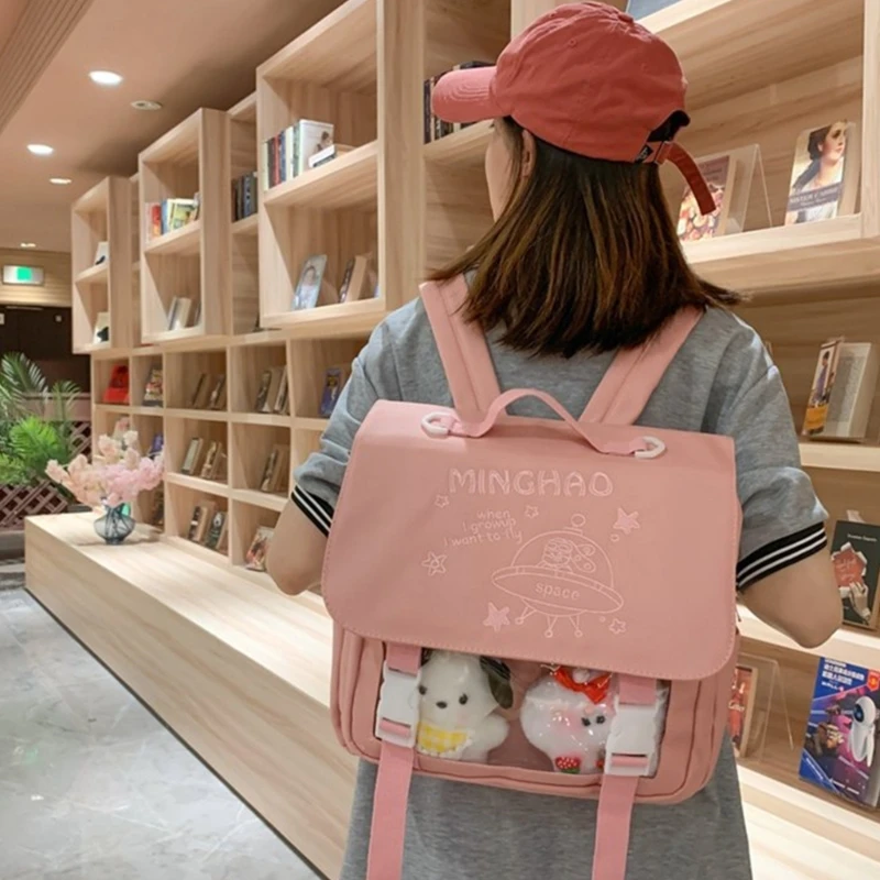 Borsa JK alla Zaino da scuola Borse da in nylon Borse per libri per donne ragazze