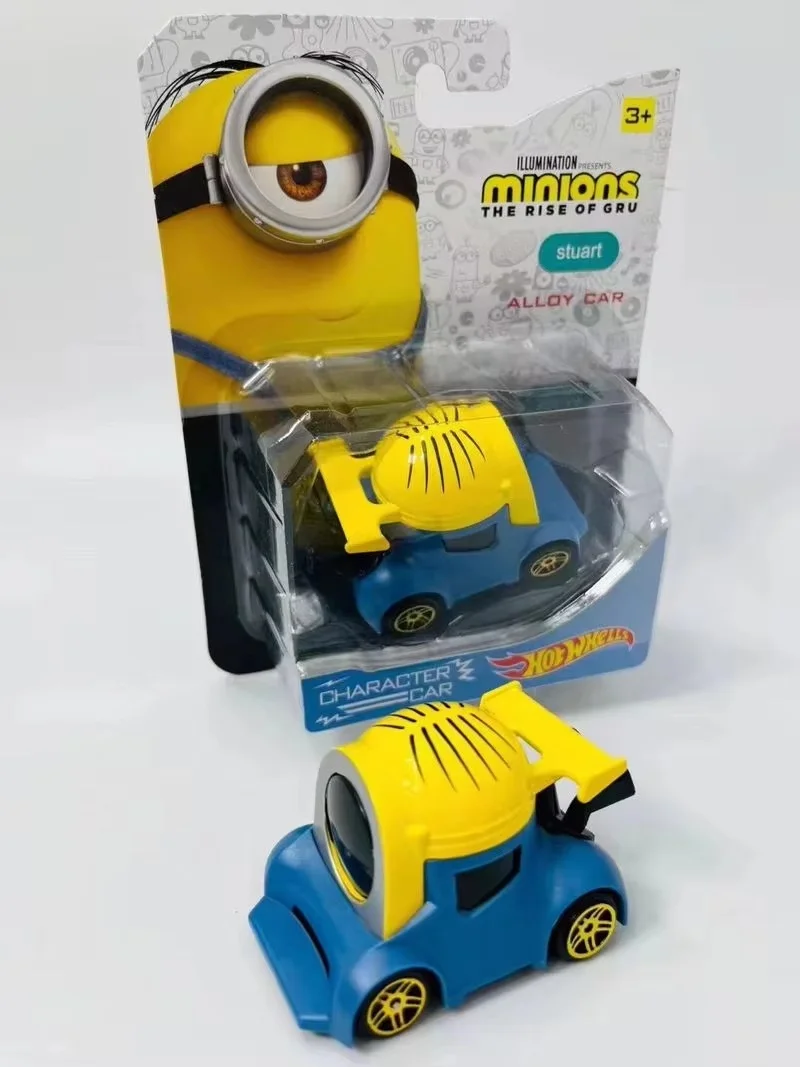 In Stock Hotwheels Genuine Alloy Car Car Toys Minions Sliding Alloy Car Puzzle Fun Car Donald Duck Alloy Collection Fan'S Gifts