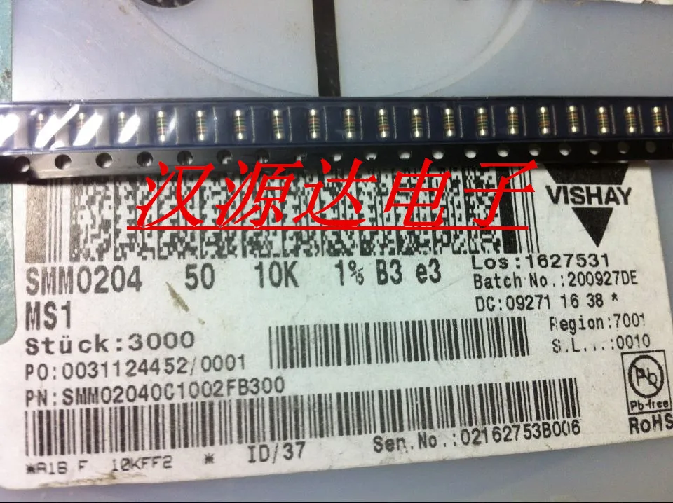 100pcs/lot 0204 10K 1% 50PPM 1/4W SMM02040C1002FB300 chips Electronic new