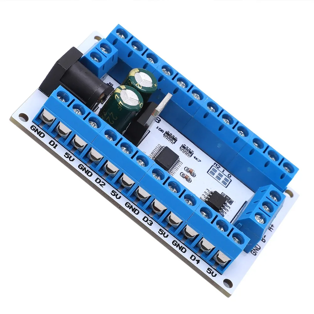 DC6-24V Модуль датчика RS485 8-13MA Цифровая плата R4DCB08 DS18B20 8-канальный модуль датчика температуры