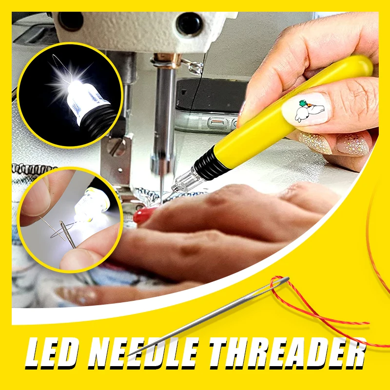 Automatic Needle Threader Led Wire Stitch Insert Craft Tool Hand Sewing Machine Quickly Needle Threader DIY Sewing Accessori