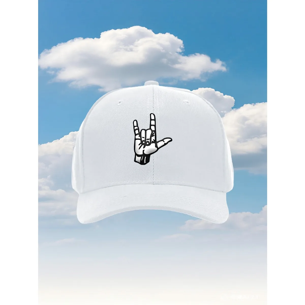 2025 new ASL I Love Sign Language Hat Baseball Cap Duck Tongue Cap Adult Sandwich Hat Skull Cap Natural fz 2025 new model Tr