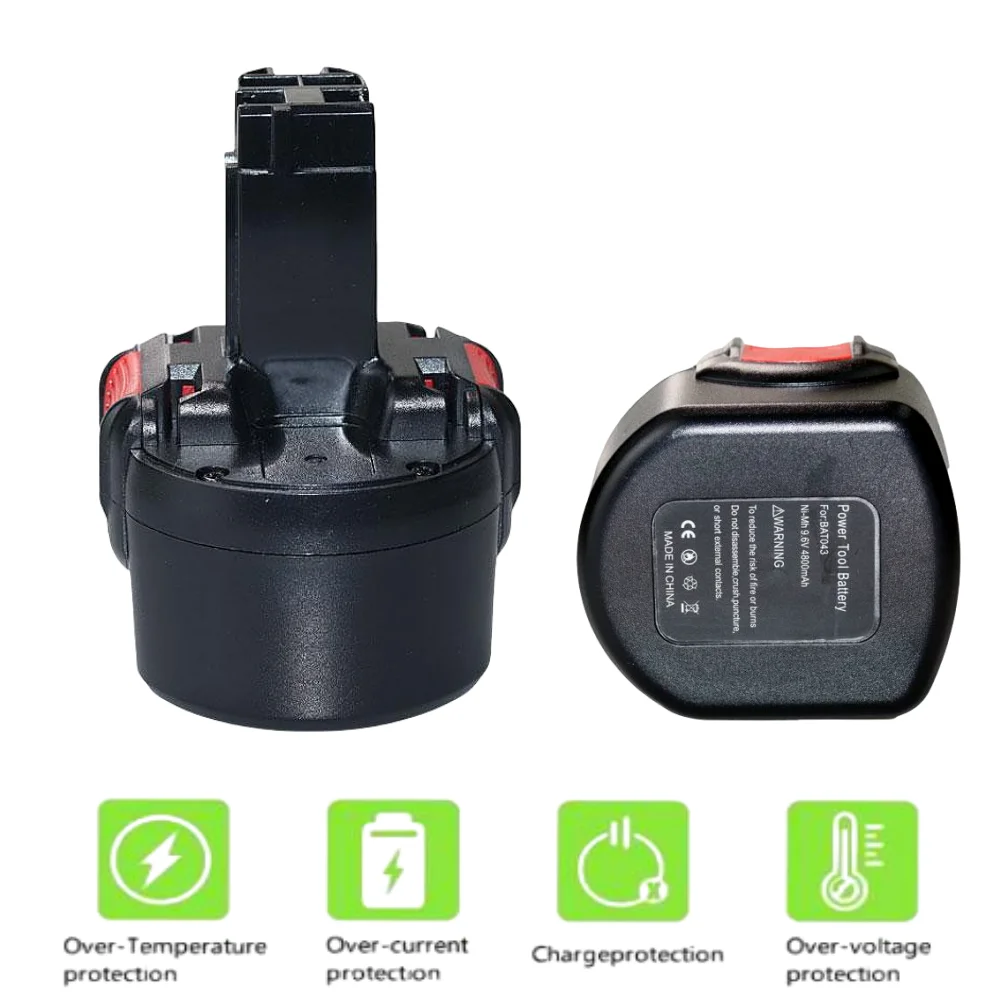 9.6V 4.8/6.8/9.8/12.8Ah NI-MH Rechargeable Battery For Bosch Power Tool Bosch PSR 960 BH984 BAT048 BAT119 L50 image 4