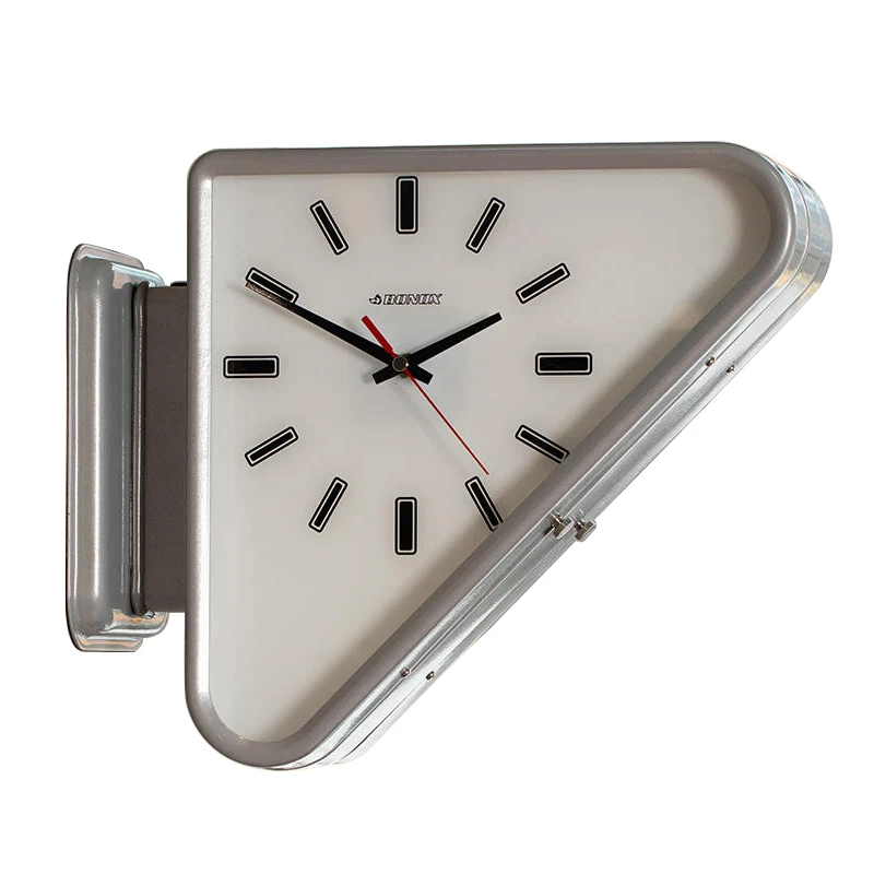 Modern Clock Mechanism Silent Design Clock Watch for Decoration Living Room Minimalism Clocks Two-sided Wall Clocks Triangle