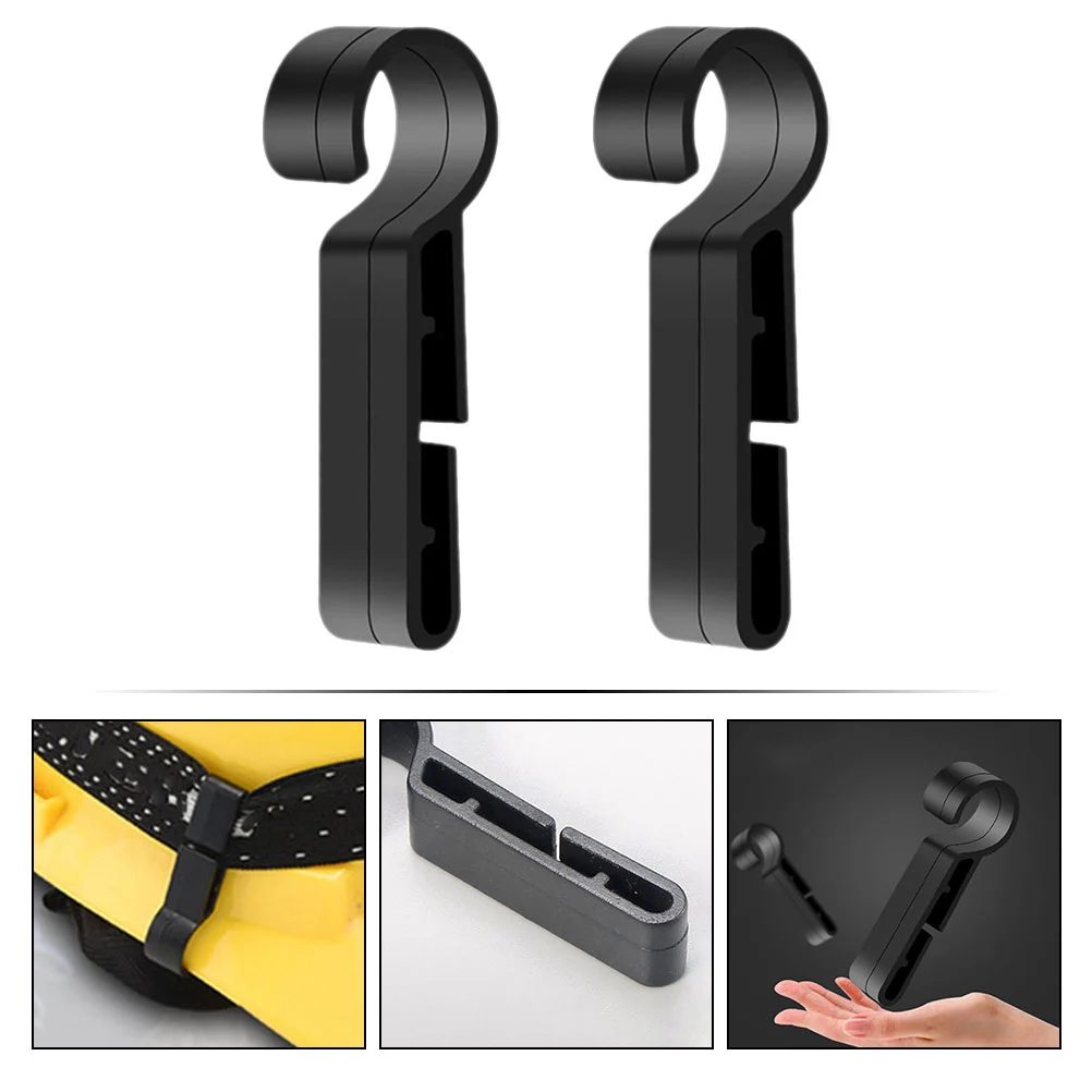 30 Pcs Hard Hat Headlight Buckle Flash Clip for Belt Clips Bag Hanging Black Mount