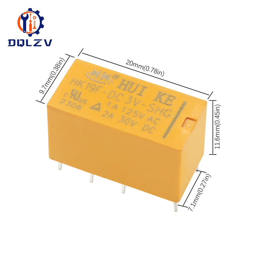 Relais HK19F-DC3V-SHG HK19F-DC5V-SHG HK19F-DC12V-SHG HK19F-DC24V-SHG HK19F-DC24V-SHG HK19F 3V 5V 9V 12V 24V 8PIN 2A Relais – Detail 11