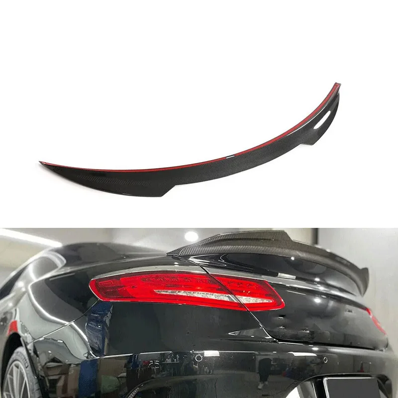 W217 C217 Carbon Fiber Duckbill Spoiler Wing for Mercedes-BENZ S500 S550 S560 S63 AMG S65 AMG 2014-2020 Base Coupe-2 Door