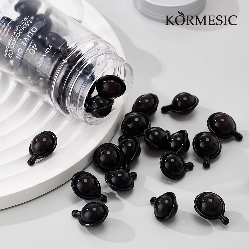 1 مل * 40 كبسولة من زيت المغربي وزيت الزيتون، جوهر العناية بالشعر متعدد الفيتامينات، يحتوي على مكونات جوهر الزيت المغربي والزيت الجاف والمجعد، ويصلح الشعر بشكل أكثر صحة ويجعلها ويغذيها للعناية اليومية بشعرك