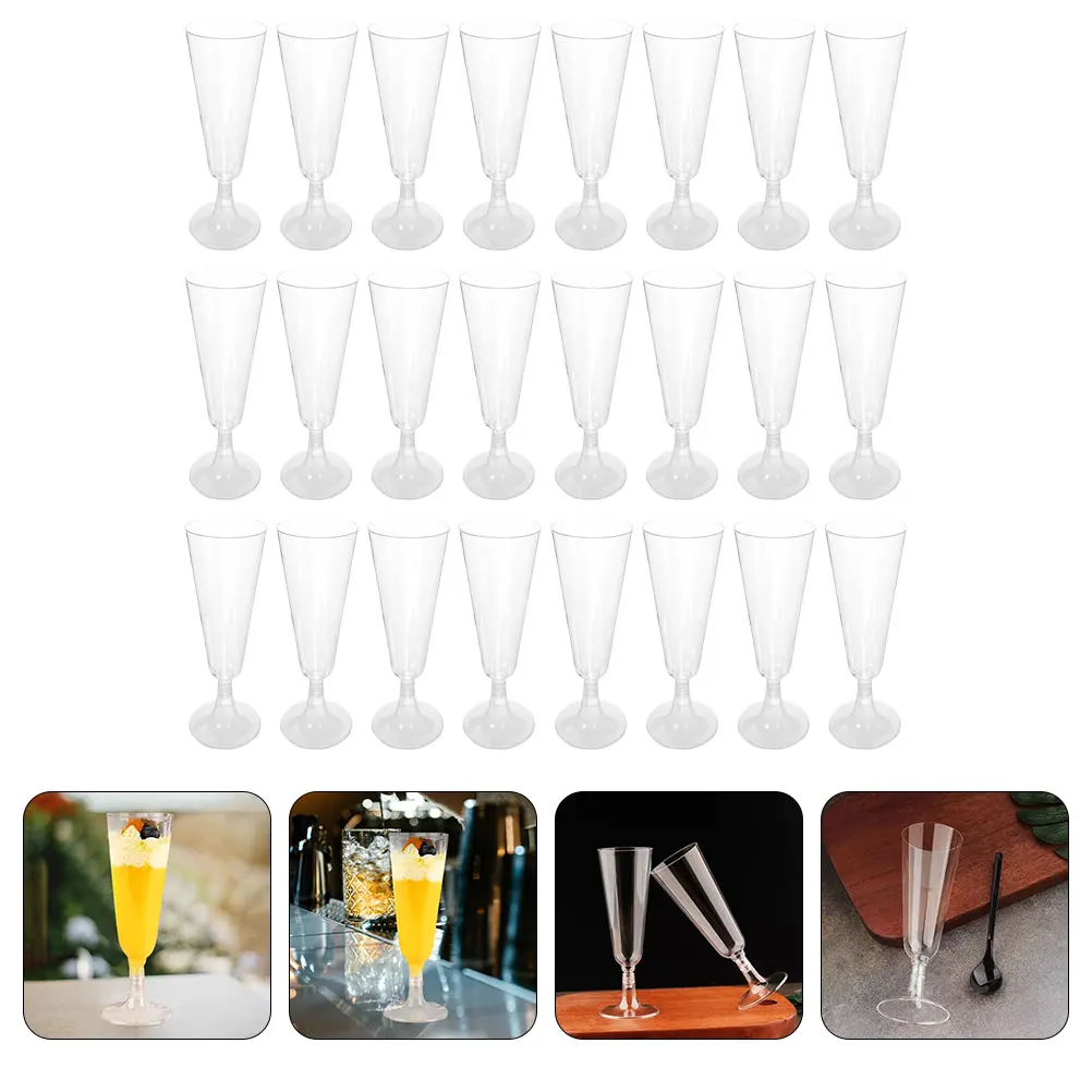 Copa de champán transparente multiusos para Bar, Copas de cóctel, Copas de fiesta, flautas de vino tinto, 40 piezas