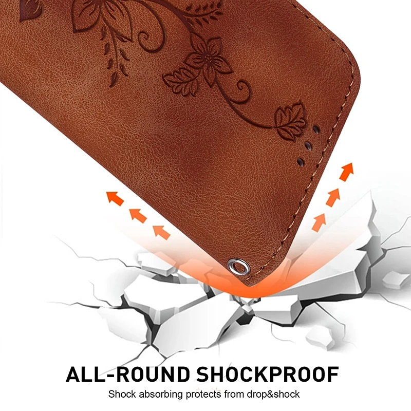 Funda tipo billetera con soporte para Xiaomi Redmi Note 11T 11 11S 10 9 Pro Plus 4G 5G Note 7 7S 8 8T Lite, cubierta de cuero protectora 3