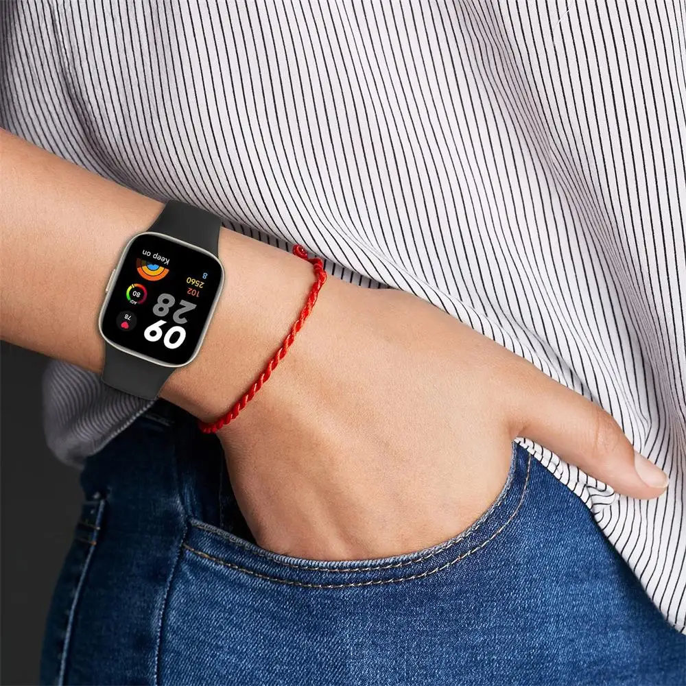 Pasek silikonowy do zegarka XiaoMi Redmi Watch 3 aktywne akcesoria wymienna opaska na nadgarstek bransoletka sportowa Correa RedMi Watch 3 lite pasek