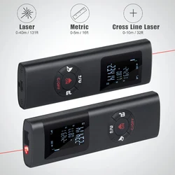 60M/40M Smart Mini Laser Distance Meter Measure Infrared Rangefinder USB Rechargeable Portable Handheld Laser Range Finder Tools