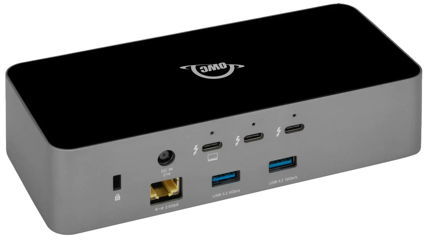 OWC 11-Port Thunderbolt 5 Docking Station 2.5GbE, SD/Micro-SD Card Reader, Audio Jack USB 3.2 Type-A Ports, 140W Power Delivery