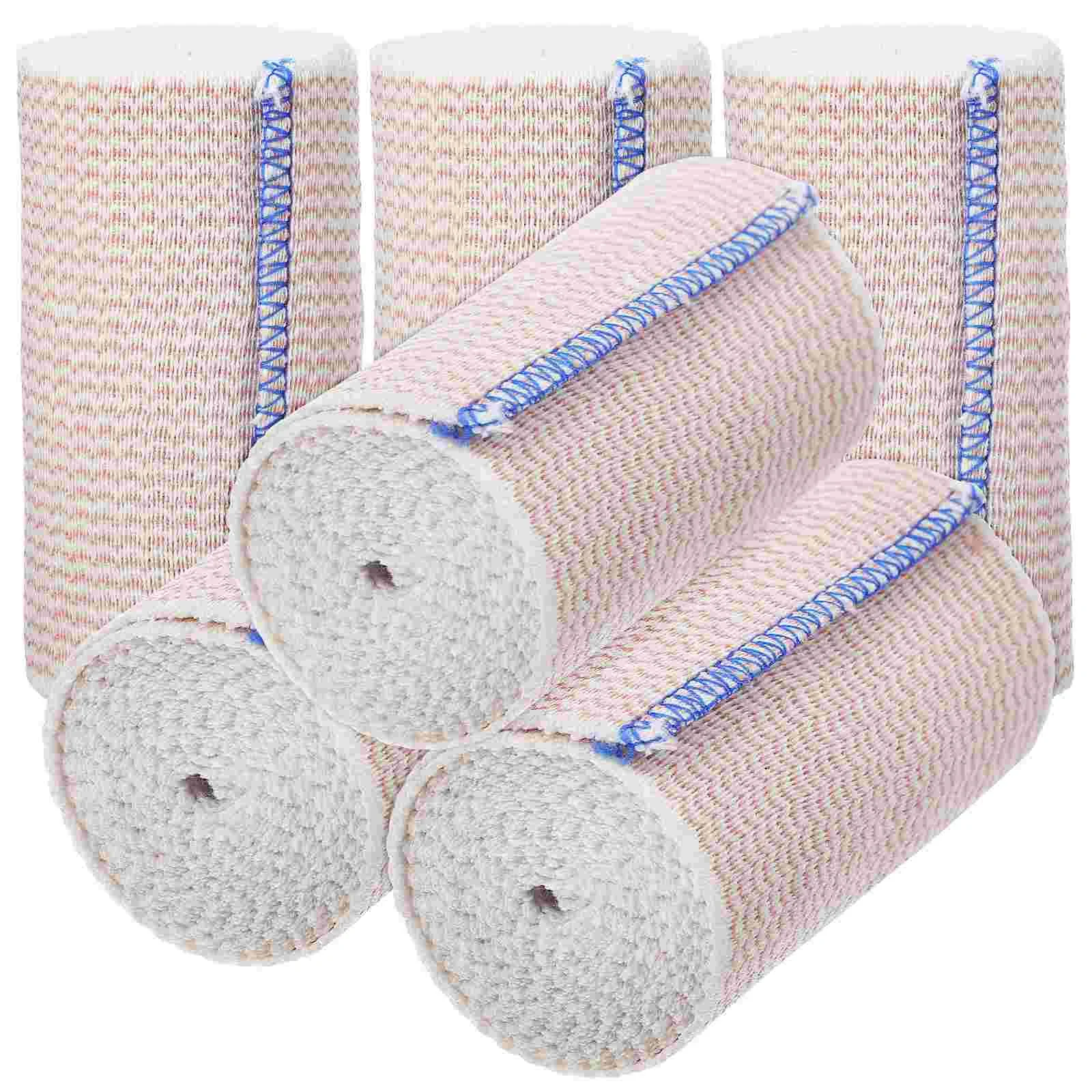 

6 Rolls Elastic Bandage Sports Ace Wrap Stretch Bandage Wrap For Wrist Ankle Knee Legs Shoulder Feet Striped Elastic Bandage
