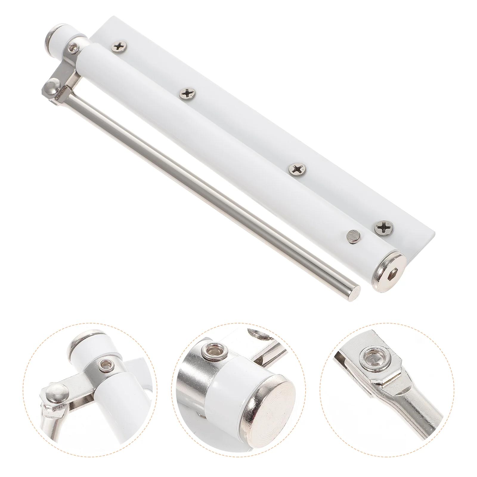 Automatic Door Closer Stainless Steel Self Closing Hinge Springs Light White Loaded Hinges Heavy Duty