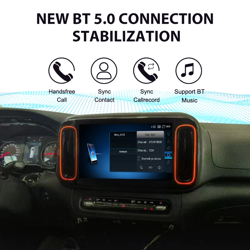

Qualcomm 8 cores 12.8 inch HD Screen Carplay Android For 2024 Mercedes- Benz Vito Car GPS Navigation Head Unit Multimedia Player