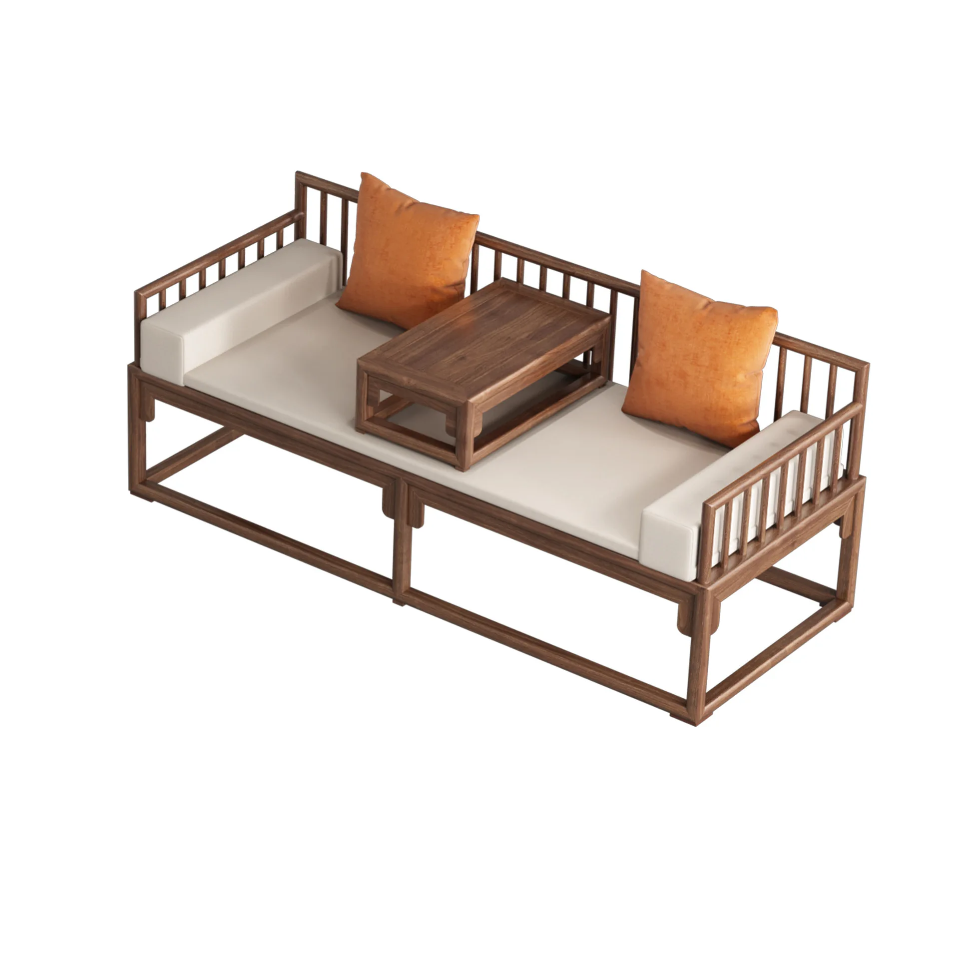 

New Chinese style, solid wood, sofa chair, combination, simple, modern, zen, furniture