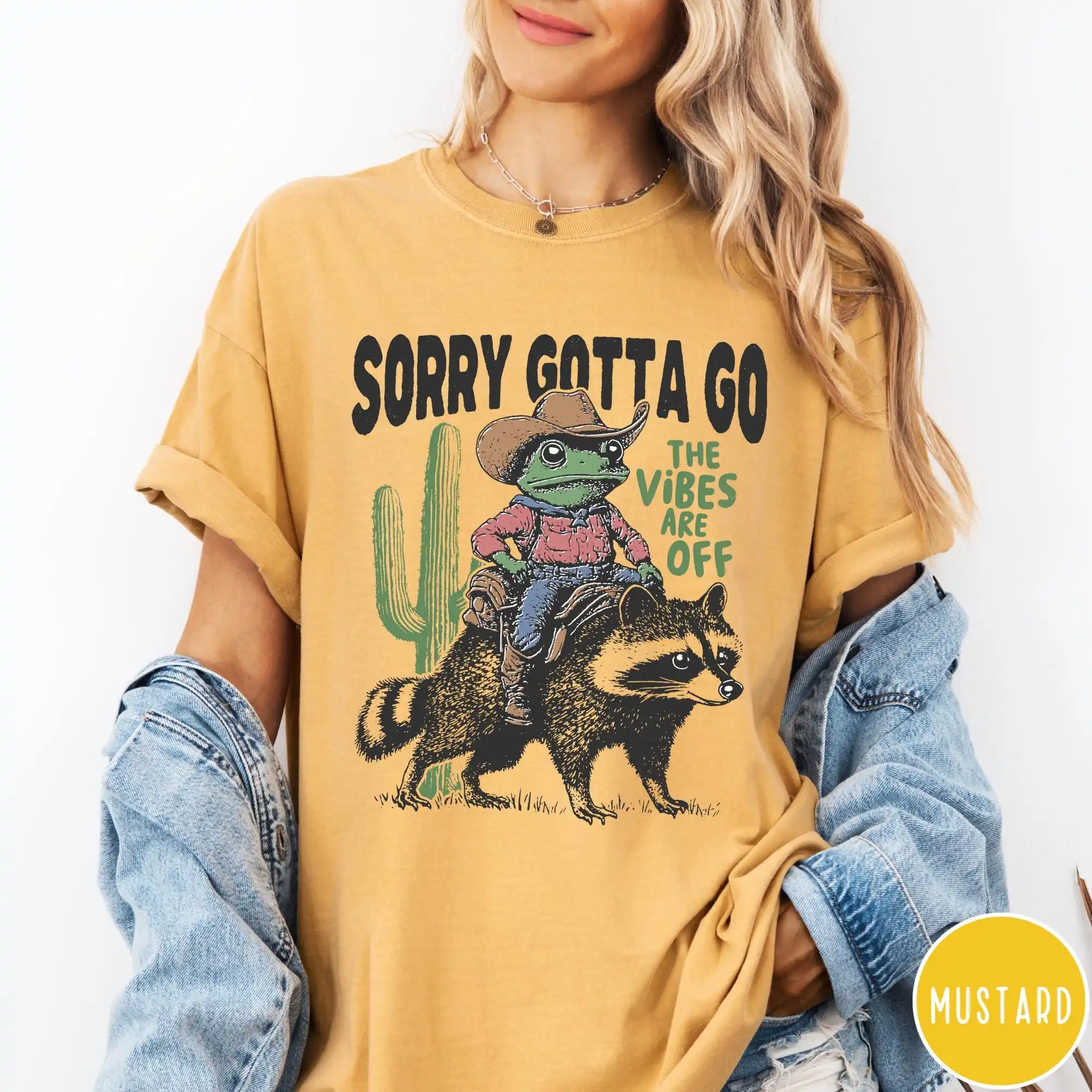 Vibes Are Off Comfort Colors® T-Shirt, Sorry Gotta Go, Vintage Frog Tshirt, Funny Retro Shirt, Funny Unisex Aesthetic Tshirt