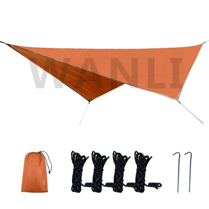 Hamaca multifuncional para acampar al aire libre, toldo de tienda, parasol oscilante, esteras impermeables y a prueba de humedad, dosel ultraligero