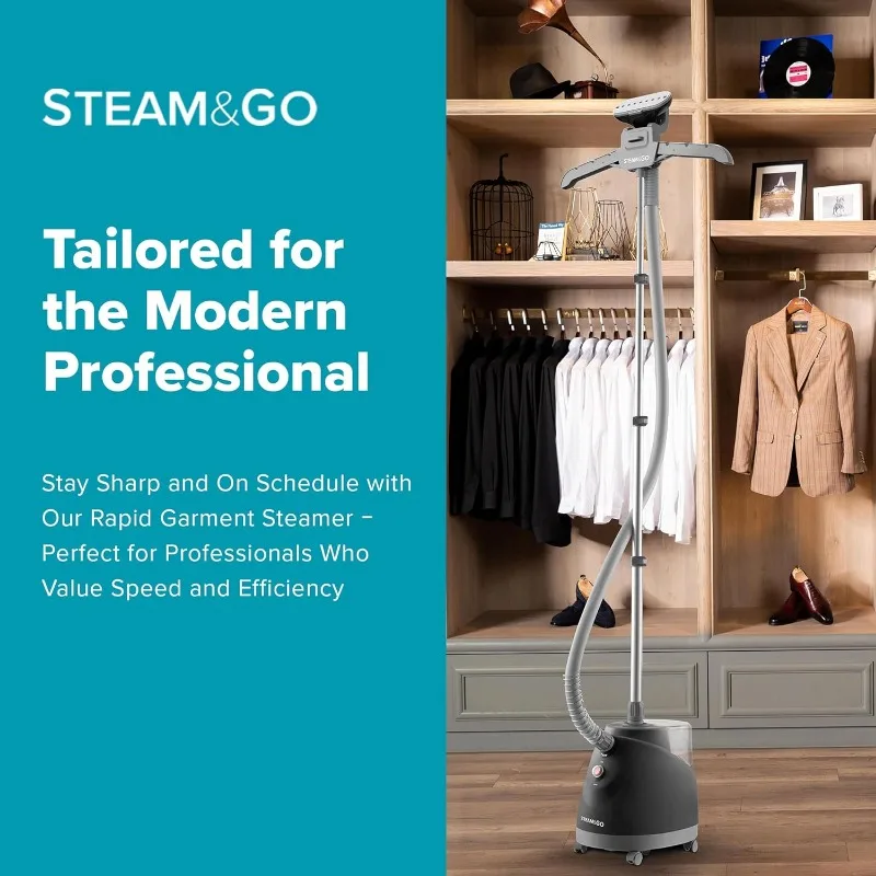 Steam & Go - The Rival Handheld Steamer for Clothes, Upright Foldable Garment Steamer for Curtains, Beddings, & Upholstery