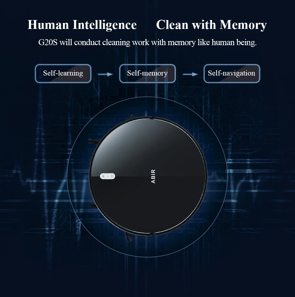 ABIR R20S เครื่องดูดฝุ่นหุ่นยนต์อัจฉริยะมัลติฟังก์ชั่น Super Quiet ดูดฝุ่น Mopping Humidifying สําหรับใช้ในบ้านเครื่องใช้ในบ้าน