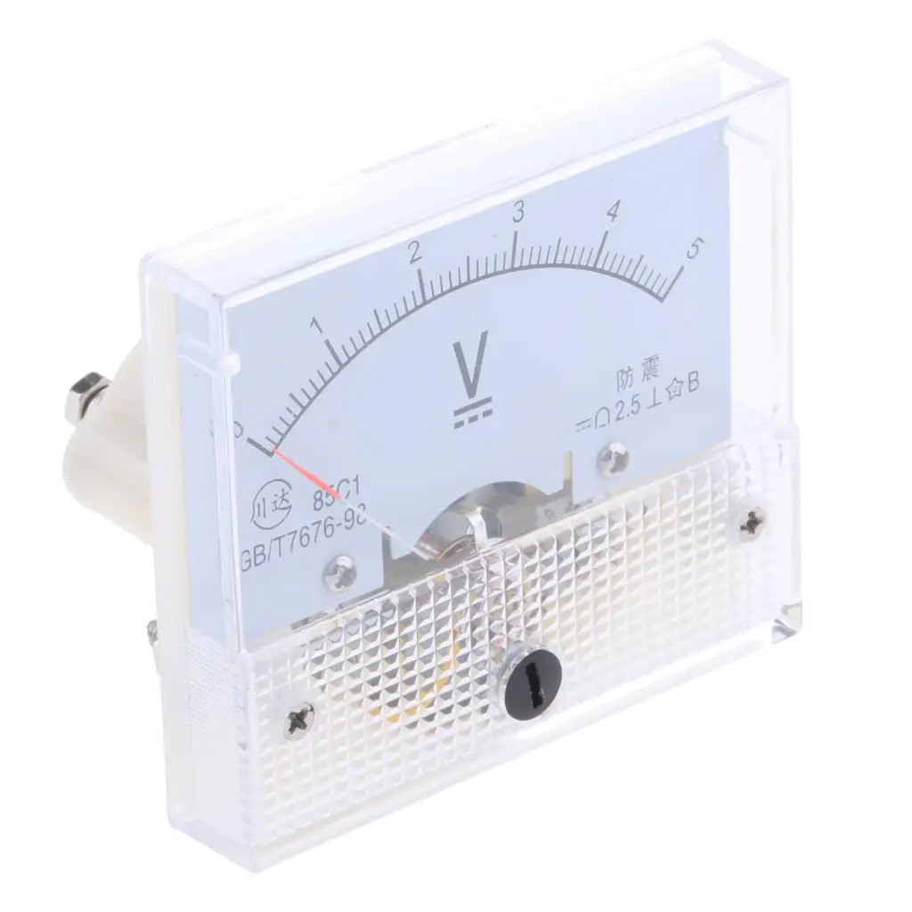 Ammeter Meter Gauge Analog Panel Voltmeter DC Voltage Accurate Reading Electrical Measurement Device for Laboratory Use