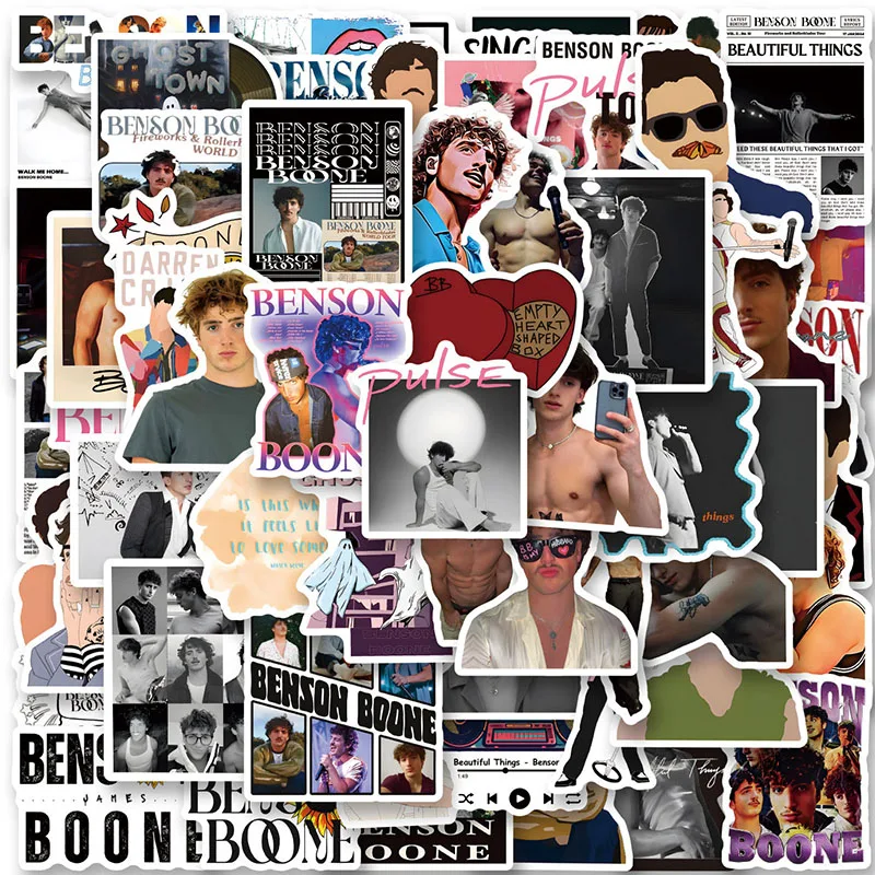 

61PCS Singer Benson Boone DIY Stickers Phone Trunk Refrigerator Waterproof Anime Stickers Anime Figure Image Toys Sticker Gift