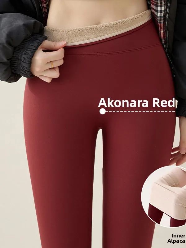 

Женские брюки Ankela Red Fce Lined: теплые хлопковые брюки для йоги, утягивающие, для весны и осени, базовый слой