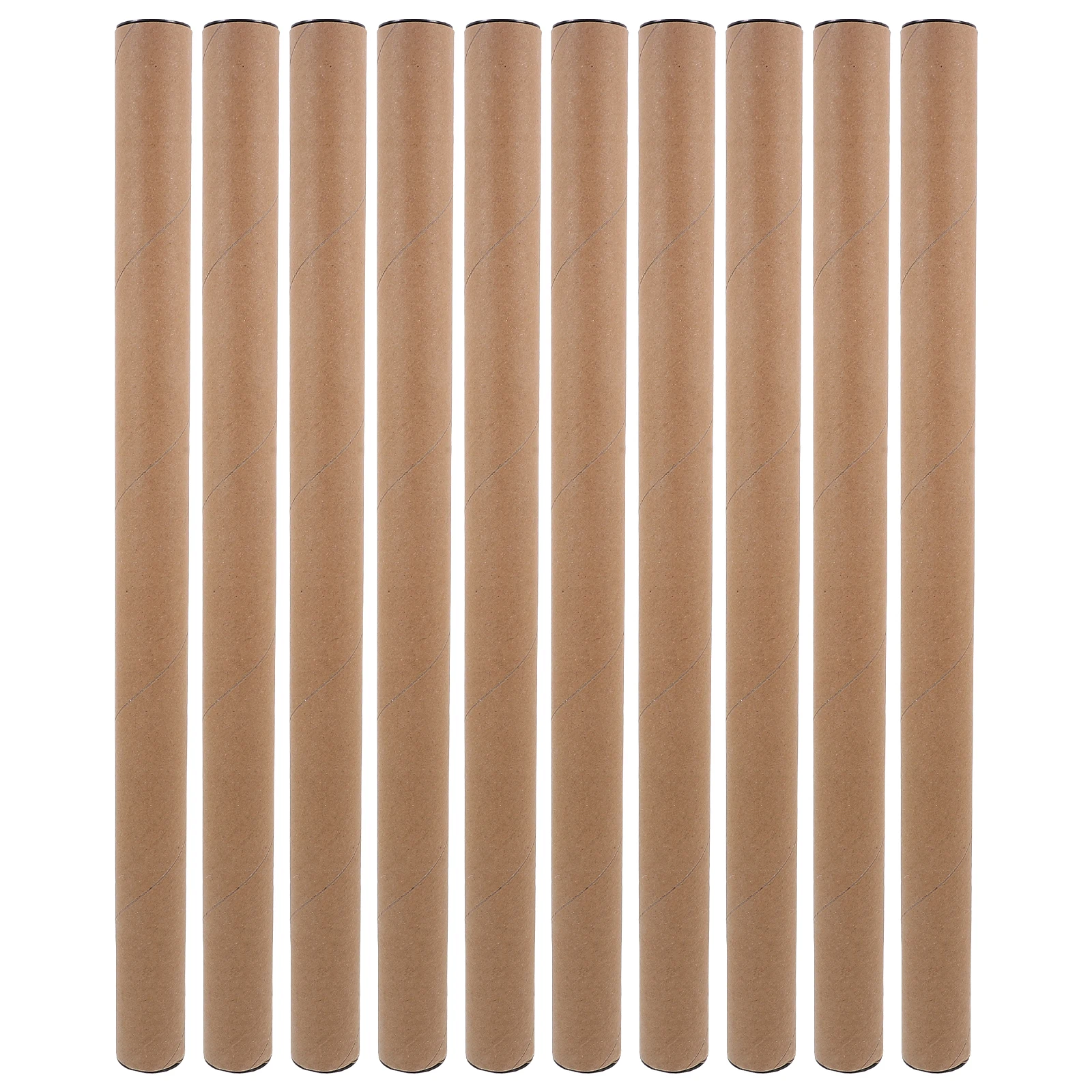 10 قطعة أنابيب بريدية ممتازة قابلة لإعادة الاستخدام للملصقات واقي أنبوب من الورق المقوى البني شديد التحمل لحمل المطابعات والمخططات