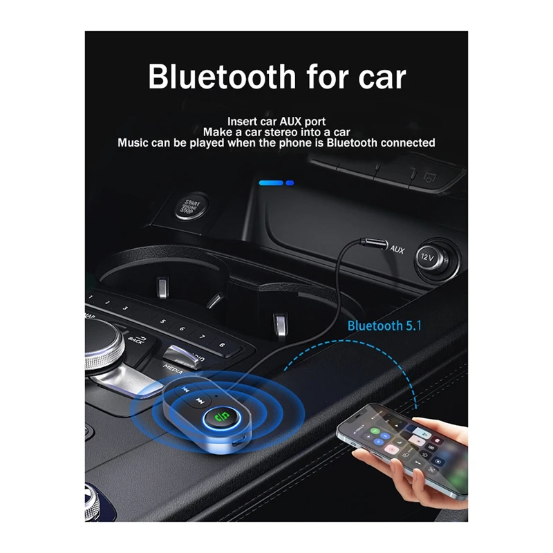 Aux Car Handsfree Calling Bluetooth Adapter 3.5Mm Audio AUX Adapter Bluetooth Adapter