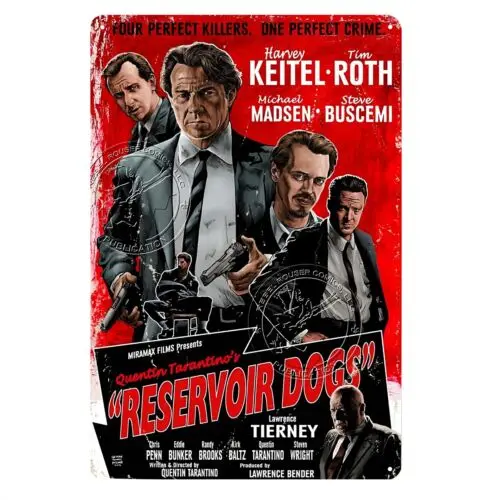 Reservoir Dogs quentin tarantino Movie Metal Poster Tin Sign 20x30cm