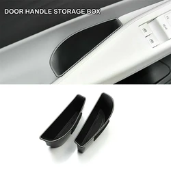 2pcs Front Door Holder Tray Handle Storage Box Container For VW ID.4 ID4 ID 4 Door Car Interior Accessories Black