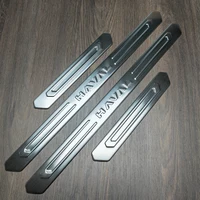 Placa de desgaste de alféizar de puerta de acero inoxidable para coche para HAVAL H6 2022-2024