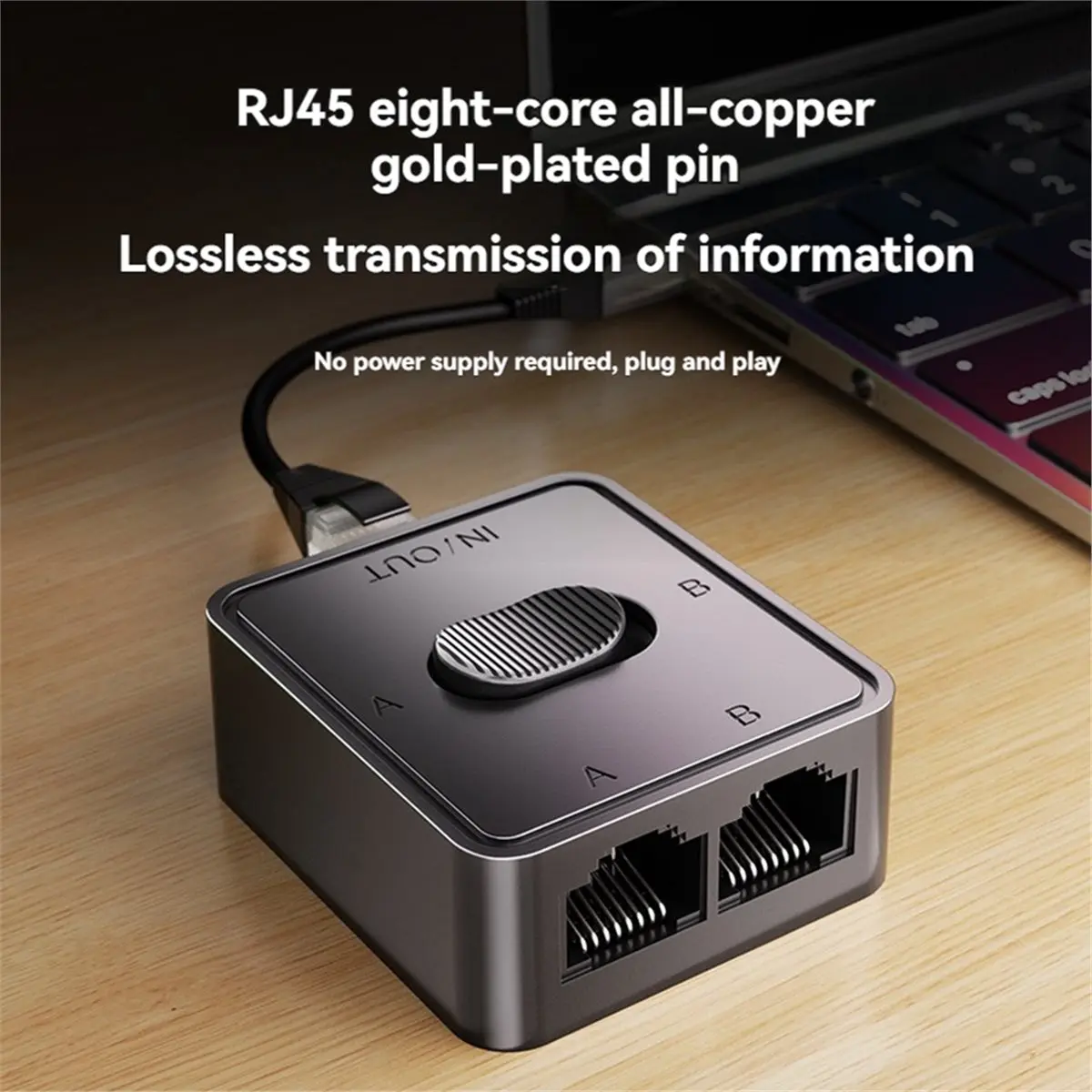 5G/2.5G/1G Gigabit Network Switch RJ45 LAN 2 in 1 Out Internal External Network Switcher Splitter Power Free